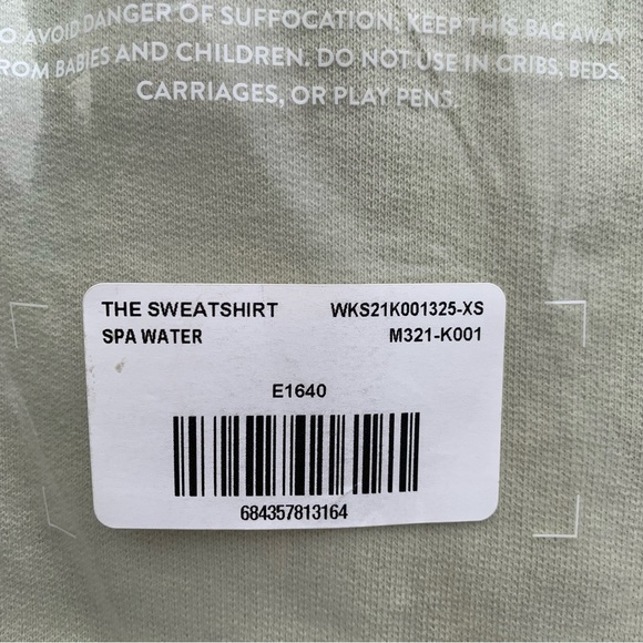 NWT AYR | All Year Round ‘The Sweatshirt’ in Spa Water soft green 100% cotton - Picture 10 of 10